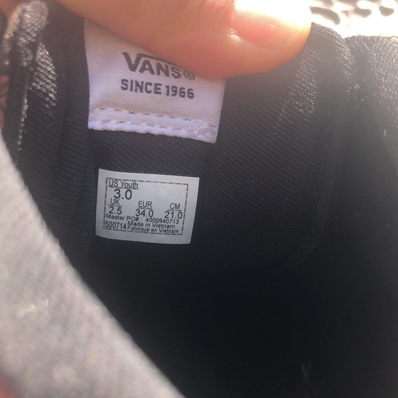 Vans- unisex US size 3 EUR 34 high tops black and red - Picture 5 of 8